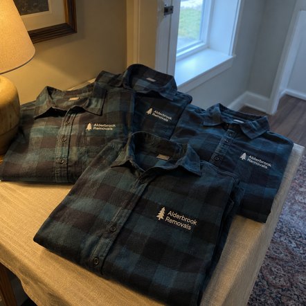 Custom flannel shirts for a small business