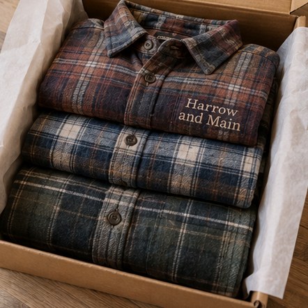 Customized flannel shirts for company retreats and gifts