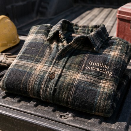 Customized flannel shirts for construction and trades