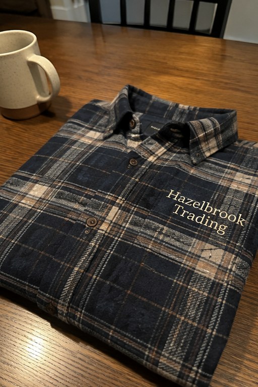 Flannel shirts with logo embroidery - customer photo